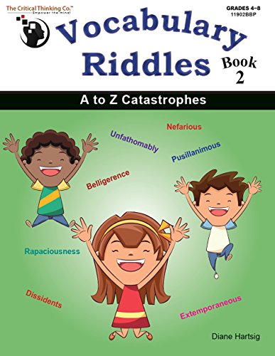 Beispielbild fr Vocabulary Riddles Book 2 Workbook - A to Z Catastrophes (Grades 4-8) zum Verkauf von Goodwill of Colorado