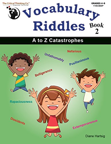 Stock image for Vocabulary Riddles Book 2 Workbook - A to Z Catastrophes (Grades 4-8) for sale by Goodwill of Colorado