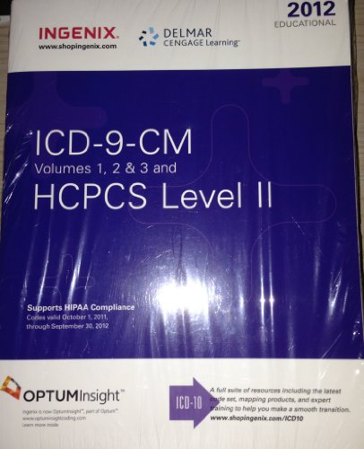 2012 Educational ICD-9-CM, Volume 1, 2, 3 and HCPCS Level II (9781601514950) by Ingenix