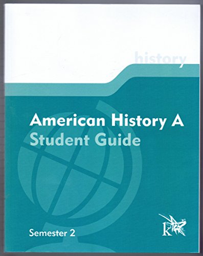 Stock image for American History A Student Guide Semester 2 for sale by Better World Books