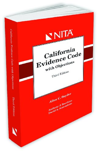 Beispielbild fr California Evidence Code with Objections zum Verkauf von HKE Books