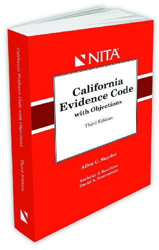 Stock image for California Evidence Code with Objections for sale by HKE Books