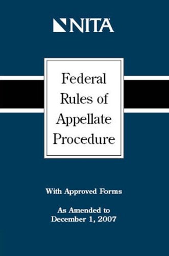 Stock image for Federal Rules of Appellate Procedure (with approved forms) for sale by HPB-Red