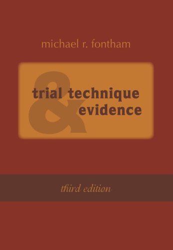 Beispielbild fr Trial Technique and Evidence zum Verkauf von ZBK Books