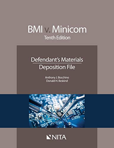 Beispielbild fr BMI v. Minicom: Tenth Edition Defendant's Materials Deposition File (Nita) zum Verkauf von SecondSale