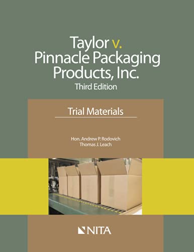 9781601564450: Taylor V. Pinnacle Packaging Products, Inc.: Trial Materials