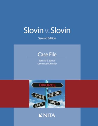 Beispielbild fr Slovin v. Slovin: Case File Second Edition (NITA) zum Verkauf von BooksRun