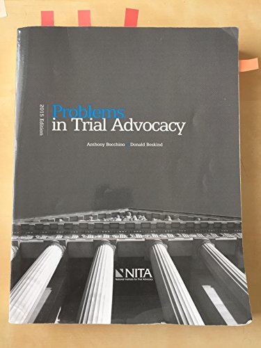 Beispielbild fr Problems in Trial Advocacy (2015) zum Verkauf von HPB-Red