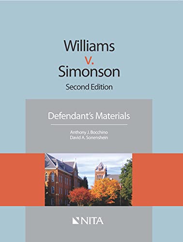 9781601565570: Williams V. Simonson: Defendant's Materials