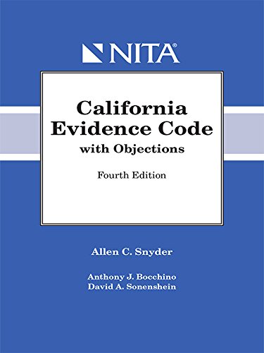 Beispielbild fr California Evidence Code with Objections zum Verkauf von ThriftBooks-Dallas