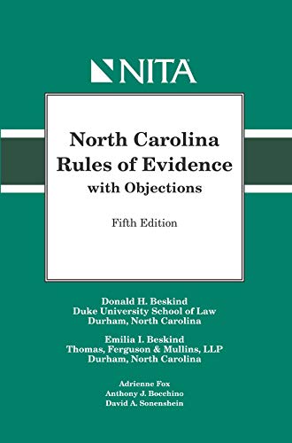 Beispielbild fr North Carolina Rules of Evidence with Objections zum Verkauf von ThriftBooks-Dallas