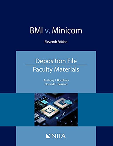 Beispielbild fr BMI v. Minicom: Deposition File, Faculty Materials (NITA) zum Verkauf von BooksRun