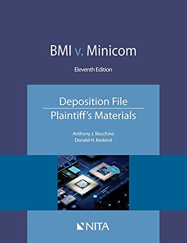 Beispielbild fr BMI v. Minicom: Deposition File, Plaintiff's Materials (NITA) zum Verkauf von GF Books, Inc.