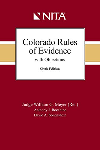 Beispielbild fr Colorado Rules of Evidence With Objections (Nita) zum Verkauf von BooksRun