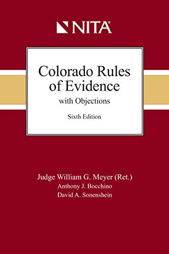 Stock image for Colorado Rules of Evidence With Objections (Nita) for sale by BooksRun