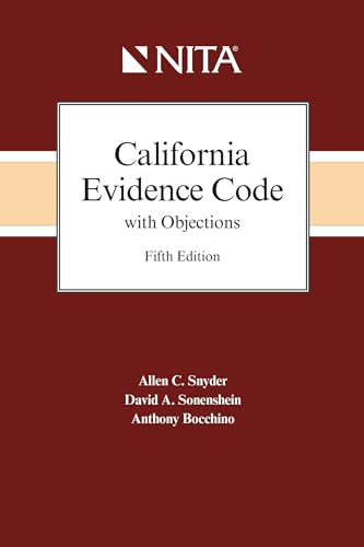 9781601568946: California Evidence Code With Objections (Nita)