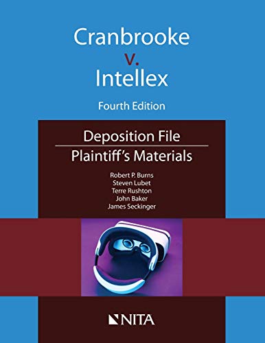 Stock image for Cranbrooke V. Intellex: Plaintiff's Materials (Nita) for sale by Books Unplugged
