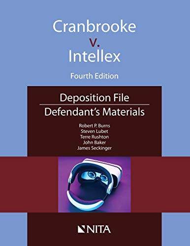 Stock image for Cranbrooke V. Intellex: Defendant's Materials (Nita) for sale by Lucky's Textbooks