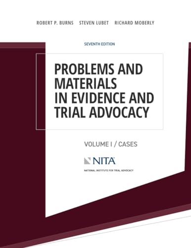 Stock image for Problems and Materials in Evidence and Trial Advocacy: Volume I / Cases (NITA) for sale by BooksRun