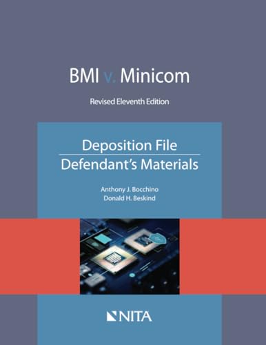 Beispielbild fr BMI v. Minicom, Deposition File, Defendant's Materials (NITA) zum Verkauf von SecondSale