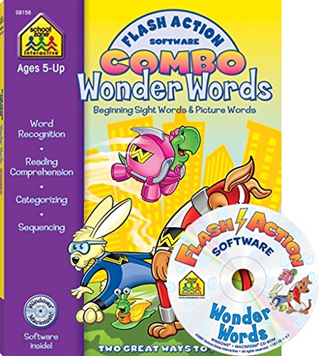 Imagen de archivo de Flash Action Software Combo Wonder Words: Beginning Sight Words & Picture Words a la venta por SecondSale