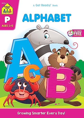 Stock image for School Zone - Alphabet Workbook - 64 Pages, Ages 3 to 5, Preschool, ABC's, Letters, Tracing, Alphabetical Order, and More (School Zone Get Ready!? Book Series) for sale by Your Online Bookstore