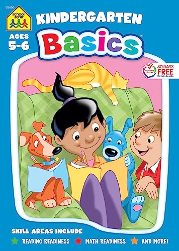 9781601591616: School Zone - Kindergarten Basics Workbook - 96 Pages, Ages 5 and 6, Shapes, Colors, Sizes, Same or Different, Reading, Math, Patterns, and More (School Zone Basics Workbook Series)