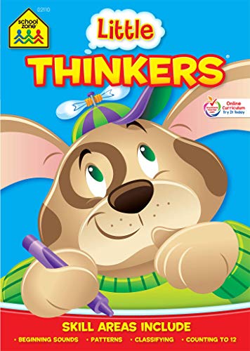 Stock image for School Zone - Little Thinkers Preschool Workbook - 32 Pages, Ages 3 to 5, Beginning Sounds, Patterns, Alphabet, Counting 0-12, and More (School Zone Little Thinkers Workbook Series) for sale by Orion Tech