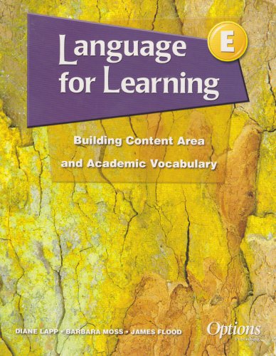 Imagen de archivo de Language for Learning (Building Content Area and Academic Vocabulary, E) a la venta por Irish Booksellers