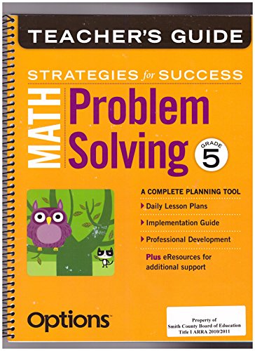 Stock image for Math Strategies for Success: Problem Solving, Grade 5 (Teacher's Guide)- Options/ Triumph Learning for sale by Booksavers of MD