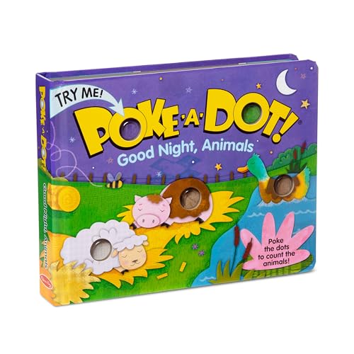 9781601693846: Melissa & Doug Children's Book - Poke-a-Dot: Goodnight, Animals (Board Book with Buttons to Pop)