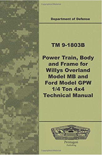 Beispielbild fr TM 9-1803B Power Train, Body, and Frame for Willys Overland Model MB and Ford Model GPW ¼ Ton 4x4 Technical Manual zum Verkauf von Half Price Books Inc.