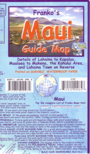 Stock image for Franko's Guide Map of Maui for sale by Newsboy Books