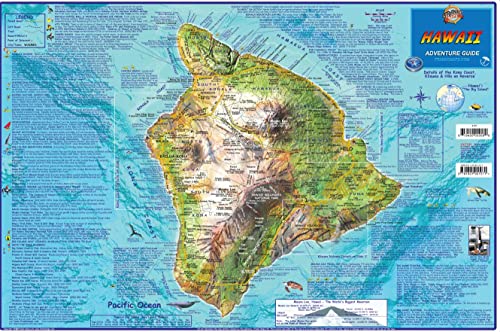 9781601901071: Hawaii The Big Island Adventure Map Franko Maps Laminated Poster