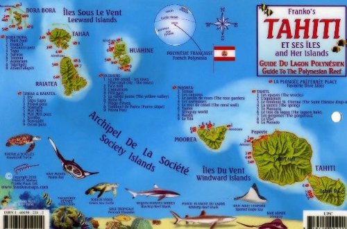 Stock image for Tahiti & Society Islands Dive Map & Reef Creatures Guide Franko Maps Laminated Fish Card for sale by GF Books, Inc.