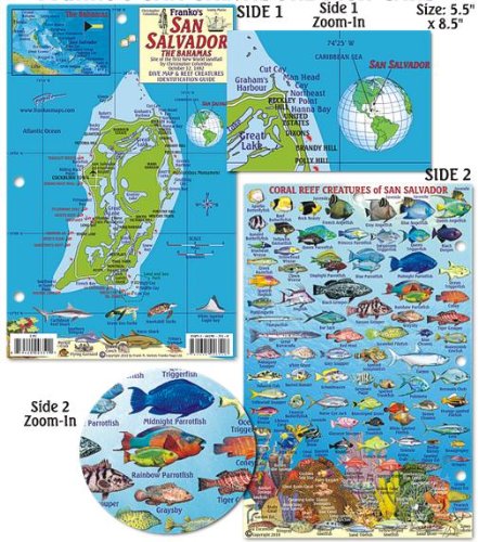 San Salvador Island Bahamas Dive Map & Reef Creatures Guide Franko Maps Laminated Fish Card (9781601903518) by Franko Maps Ltd.