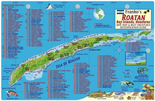 Imagen de archivo de Roatan Honduras Dive Map & Reef Creatures Guide Franko Maps Laminated Fish Card a la venta por HPB-Emerald