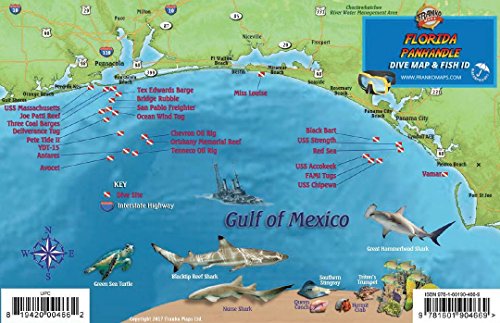 Beispielbild fr Florida Panhandle Dive & Wreck Map & Reef Creatures Guide Franko Maps Waterproof Fish Card zum Verkauf von GF Books, Inc.