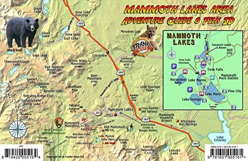 Imagen de archivo de Mammoth Lakes California Map & Fish Guide Franko Maps Laminated Fish Card a la venta por Books Unplugged