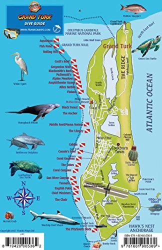 9781601905369: Grand Turk Dive Map - Turks & Caicos Reef Creatures Guide Franko Maps Waterproof Fish Card