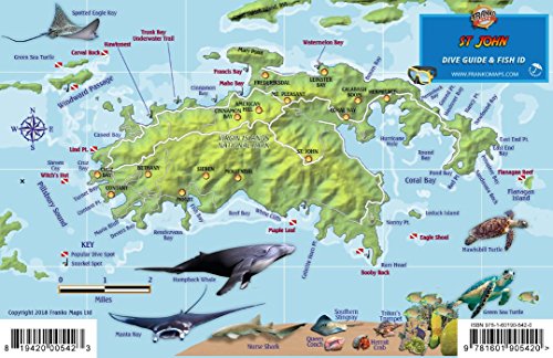 Imagen de archivo de St. John USVI Dive Map Fish ID Virgin Islands Franko Maps Waterproof Fish Card a la venta por GF Books, Inc.