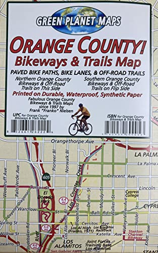 Beispielbild fr Orange County California Bikeways & Trails Guide Franko Maps Waterproof Map zum Verkauf von Revaluation Books