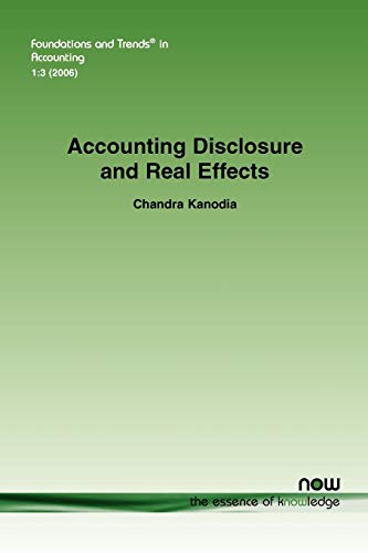 Stock image for Accounting Disclosure and Real Effects for sale by ThriftBooks-Atlanta