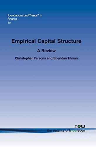 Stock image for Empirical Capital Structure (Foundations and Trends(r) in Finance) for sale by Hay-on-Wye Booksellers