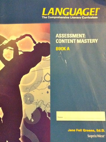9781602186651: Language! The Comprehensive Literacy Curriculum Assessment: Content Mastery Book A