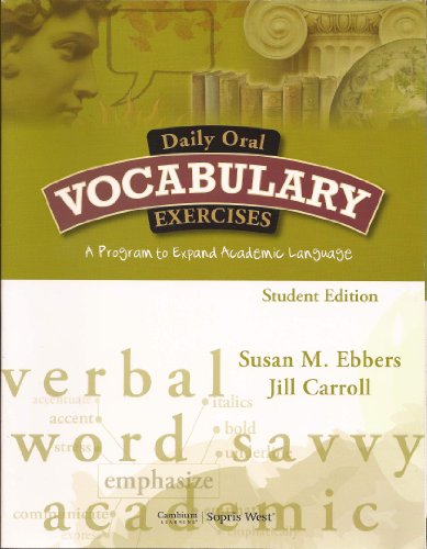 Beispielbild fr Daily Oral Vocabulary Exercises Student Edition zum Verkauf von Novelco Books