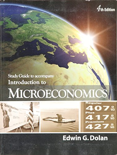 Imagen de archivo de INTRODUCTION TO MICROECONOMICS-STD.GDE. a la venta por St Vincent de Paul of Lane County