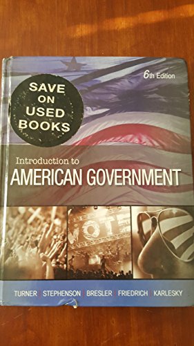 Beispielbild fr Introduction to American Government zum Verkauf von Half Price Books Inc.