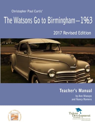 Stock image for The Watsons Go to Birmingham 1963 Teacher's Manual Revised Edition for sale by Books Unplugged