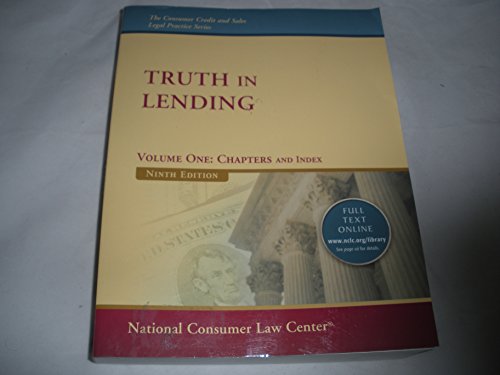 Stock image for Truth in Lending Volume One Chapters and Index 9th Edition for sale by suffolkbooks